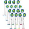 Chiinet Testine di ricambio generiche compatibili con spazzolini elettrici Oralb 3D Pro, colore bianco, ricariche per spazzolino Oralb Special sbiancante, 16 pezzi