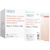 TOUCHMED Medicazione Sterile in Schiuma di Poliuretano - 10x17,5 cm - Sagomata per Tallone e Gomito - Senza Bordo Adesivo - Monouso - Confezione da 5 Buste