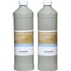 HPS® Set risparmio 2 x 1 litro di detergente per parquet oliato e sigillato, con panno per la pulizia