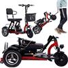 Generico Per Anziani Scooter Da Viaggio Mobilità Per Scooter 3 Ruote Con Caricabatterie E Cestino Con Sedile Comodo Per Adulti Anziani Disabili Dispositivo