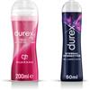 Durex Kit Gel Durex Eternal Connection, Gel Lubrificante Intimo, a base Siliconica, 50 ml + 2 in 1 Guaranà, Gel Lubrificante Intimo a Base Acqua, 200ml