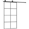vidaXL Porta Scorrevole con Ferramenta 102,5x205cm Vetro ESG Alluminio