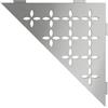 Schluter Mensola angolare triangolare per pareti piastrellate, design floreale, materiale in acciaio inossidabile, finitura in acciaio inox spazzolato, linguette di ancoraggio spesse 3/32 , SES1D5EB