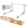 EcoPrice® Staffa Climatizzatore in Acciaio Inossidabile Verniciata Bianca, Resistente alle Intemperie, Supporto Condizionatore 120kg, 9000-12000BTU, Piedini Antivibrazione, Livella e Kit Montaggio