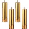 NANNAN3360 Gambe per Mobili Dorate Piedini per Divani in Legno 4 Pezzi Gambe per Tavoli Piedini per Armadi in Metallo per Comodini Guardaroba Letto Divano, Viti M8 (15cm)