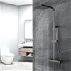 OCEAN ITALY SRL OCEAN ITALY Colonna Doccia con Rubinetto Termostatico, Miscelatore Doccia 280x40mm, Soffione Doccia Quadrato in Acciaio Inox 20x20cm, Altezza Regolabile 730-1150mm, Set Doccia Completo Nero