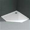 Mai & Mai Piatto Doccia con Piletta 90x90x4cm, Piatto Doccia Faro5W in Acrilico incl. Piletta di Scarico (AL01), Forma: Quadrato, Bianco