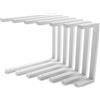 HEVVA Supporto doppio per lavabo 20/25/30/35/40/45 cm | LAHN | Supporto per lavabo da appoggio, supporto per carichi pesanti, mensola a parete, sottopiano per piano lavabo | (Set da 2 - Bianco, 45 cm)