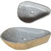 Lendo Online Lavabo ovale 60-70x38-43 cm pietra di fiume - pietra naturale - lavandino per bagno - lavello - lavandino - lavandino - Forma e colore unici - Lucido e solido - Grigio