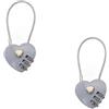 WAZUBC 2 Pezzi Lucchetti a Combinazione, Mini Lucchetto a 3 Cifre Lucchetto a Forma di Cuore Lucchetto con Password Senza Chiave Ripristinabile da Viaggio per Zaini, Armadietti da Palestra (Grigio)