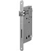 effedielle Serratura AGB serie Patent grande bordo tondo BAGNO - scrocco reversibile e mandata OTTONATO VERNICIATO azionato dal quadro da mm 6 Frontale mm 18