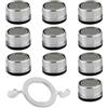 Aestustheri Rompigetto M24, 10 pz. Aeratore Rubinetto Filtri Rubinetti Lavandino per Cucina e Bagno, con Filtro in Acciaio Inox e ABS tra cui 10 Guarnizioni e 1 Chiave Cromata