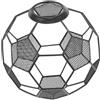 VILLCASE Paralume Copertura per Plafoniere a Forma di Pallone da Calcio in Metallo in Acciaio Inox Resistente, Paralume Cavo per Lampade a Sospensione e Plafoniere, per Ambienti Domestici
