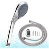 Generic Soffione Multifunzionale + Tubo Doccia Universale da 1.5 m G1/2, 3 Modelli di Uscita,Ugello in Silicone Resistente al Calcare e Allo Sporco,Facile da Installare e Pulire (Tre Marce-06609)