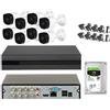 RVT SECURITY KIT 8 TELECAMERE 5 MP lente da 2.8 mm XVR 8 CANALI 5 MP HARD DISK DA 1 TERA 1000 GB INCLUSO