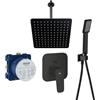 Vanvilla Grohe Eurocube GS02 - Sistema doccia con miscelatore monocomando e funzionalità doccia a pioggia, nero opaco