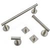 SAYONEYES Set di accessori da bagno in nichel spazzolato, 5 pezzi, montaggio a parete, include barra portasciugamani da 40,6 cm, porta carta igienica, 3 ganci per asciugamani, set di accessori da