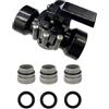 Folpus Valvola deviatrice a 3 vie Valvola deviatrice per piscina Adattatore da 1,5 32mm 38mm per piscina, Nero