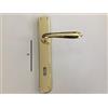 effedielle MANIGLIA PER PORTA SIDNEY 1126 P IN MARITECH ORO LUCIDO, FORO PATENT, CON PLACCA INTERASSE MM.90 COMPLETA PER UNA PORTA DENTRO+FUORI, CON MOLLA DI RITORNO VITI DI FISSAGGIO COMPRESE
