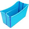 YlluySmn Vasca da bagno pieghevole per adulti, colore blu, pieghevole, portatile, rettangolare, per vasca da bagno ispessita, da circa 198,4 libbre, per adulti e bagni per bambini