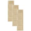 DecoMeister Porte a Lamelle in Legno 294x993 mm Confezione da 3 - Porta Lamella Pino Massiccio - Anta per Armadio a Persiana Aperta - Frontali Mobili e Antine per Guardaroba - Legno Naturale Grezzo
