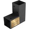 CLIP'N'SHADE L - Connettore per pali da parete a forma di L per baldacchino da 100 x 100 mm, travi in legno - acciaio nero zincato e verniciato a polvere | Connettore angolare per pali | L staffa di