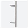 IWOFER Maniglione tondo inclinato in acciaio inox satinato per porte serramenti (Lunghezza 600 - Interasse 400)