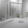 Auria Box Doccia Angolare 70x170 cm - Cabina Doccia con Lato Fisso Trasparente, Temperato 6mm e Anticalcare, Porta Scorrevole, Profilo Cromato e Chiusura Magnetica - Facile da Installare e Pulire