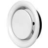 ABOUT VENT - Ø 150 mm Valvola d'aria Regolabile Tonda in Bianco - Diffusore di Mandata ed Estrazione - Griglia di Ventilazione a Parete