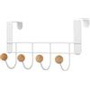 Generic Appendiabiti da porta, 4 cm, in ferro robusto, antiscivolo, resistente alla ruggine, per bagno, ingresso e armadio, per appendere vestiti, asciugamani e cappotti