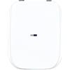 BM 7016 Copriwater Sedile Tavoletta WC Coperchio Toilet Seat Bagno in Legno MDF Bianco Quadrato Rettangolare, Misura Standard Fissaggio dal Basso Cerniere Incluse