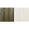 TIMBELA Il kit di impregnanti per l'applicazione su casette in legno interno e esterno - 5 litri di colore BIANCO+ 5 litri di impregnante di colore MUSCHIO+ IL REGALO il kit di pennelli