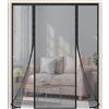 YSJYYHP Zanzariera Magnetica per Porte 160x260cm,Tenda Zanzariera Porta Finestra Magnetica,Doppia Apertura Laterale,si Chiude da Sola, Tenda Anti Mosche per Balcone,Terrazzo,Nero
