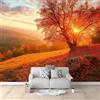 Generico Paesaggio Naturale Foresta Autunnale Alberi Carta Da Parati 3d Fotomurale 250 x 175 cm Colore Arancione Murali Per Soggiorno Divano Tv Hotel A Tema Corridoio Di Lusso Sfondo Dipinto Murale