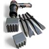 GREGORIOSTORE Bocciarda Per Pietra Dura, Per Bocciardatura, Cazzuola, Con Scalpellatore Pneumatico, Con Codolo Intercambile, In Acciaio Temprato, Made in Italy (Kit 2 Pezzi (2,5x2,5+3x3 cm))