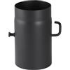 PARKANEX Tubo per stufa, valvola a farfalla Ø150 mm, tubo Szyber con leva, regolatore di trazione, tubo di scarico per stufe a combustibile solido, colore nero, verniciato a polvere, resistente al