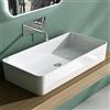 Mai & Mai Lavabo da Appoggio 80x40x15cm, Lavandino Bagno Rettangolare Lavandino da Minerale Fuso Colossum102