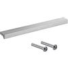Gedotec Maniglie per mobili in alluminio | 1 pezzo Maniglie per armadi - look acciaio inox incl. ferramenta di montaggio | ANGOLO 0077 | LA: 64 mm