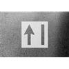 POLIMARK GROUP Stencil Per Segnaletica Orizzontale in Polipropilene Trasparente Spessore 0,5 mm - Materiale Riutilizzabile E Lavabile - Frecce direzionali dritto - 700x700
