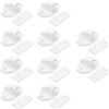 Mikikit Chiavistelli per Porte in Plastica Bianca Resistenti e Non Deformabili Set da 10 Texture Solida per Porte di Mobili e Zanzariere