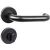 domino UNO-R BLACK - Maniglia per porta WC, set di maniglie per porte della camera