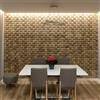 Wooden Wall Design - Pannello da parete in legno naturale effetto 3D, modello Rubato (1 m2)