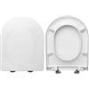 HYDRO HOME Copriwater Compatibile con Ritmo Kerasan, Tavoletta Wc In Plastica Termoindurente avvolgente Con Cerniere Regolabili fissaggio dal basso, Asse Wc Colore Bianco MADE IN ITALY