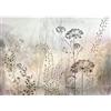 Runa Art 9558010a - Carta da parati fotografica con prato di fiori, colore: beige, in tessuto non tessuto, per soggiorno, camera da letto, ufficio, corridoio, decorazione da parete XXL
