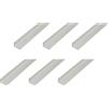 Alberts Set di 6 profili angolari | alluminio anodizzato argento | 2000 x 60 x 25 mm