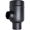 MBM Elemento sdoppiatore canna fumaria tubo coassiale nero D. 80/130 CE in acciaio 316 per stufa pellet Made in Italy UNI 1856/2