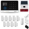 HUXGO® HXA003 Allarme casa senza fili WiFi + GSM 4G con wireless Sirena | Kit allarme con 1x rilevatore di movimento, 9x sensori per porte e finestre, telecomando | Compatibile con TUYA