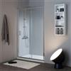 Kiamami Valentina | Porta Doccia Nicchia 100 cm Apertura Scorrevole Salvaspazio in Cristallo Temperato 6 mm con Profili Cromo Reversibile Maniglie in Metallo