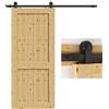 TSMST 8FT/244CM Binario per Porta Scorrevole, Nero e Rustico Kit Accessori