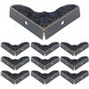 Mcredy Box paraspigoli, 1 x 1 x 0,3 (lunghezza x larghezza x altezza) vintage con viti di montaggio, bronzo, confezione da 12